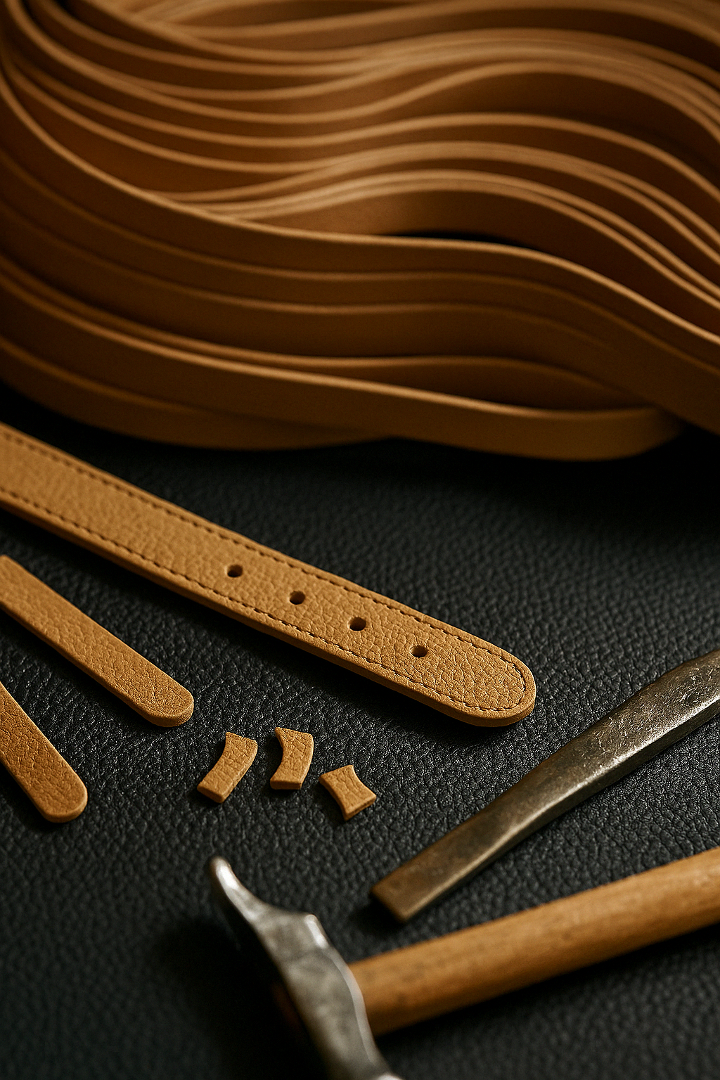 Collar Colección Luxury en cuero Marrón.