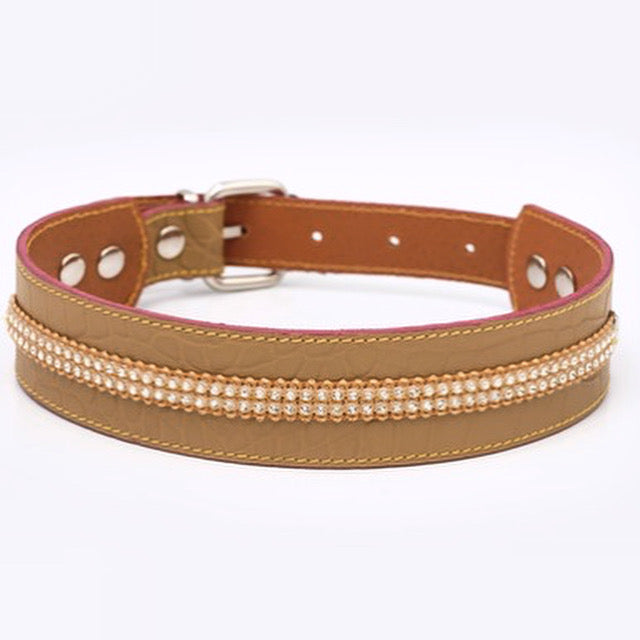 Collar para perros en cuero París Louvre