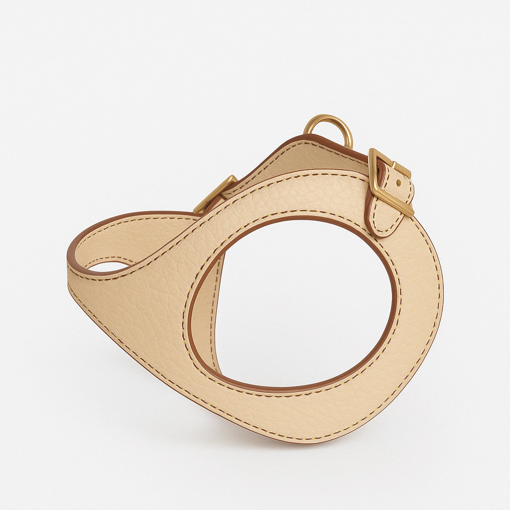 Arnés perro de Cuero Naranja