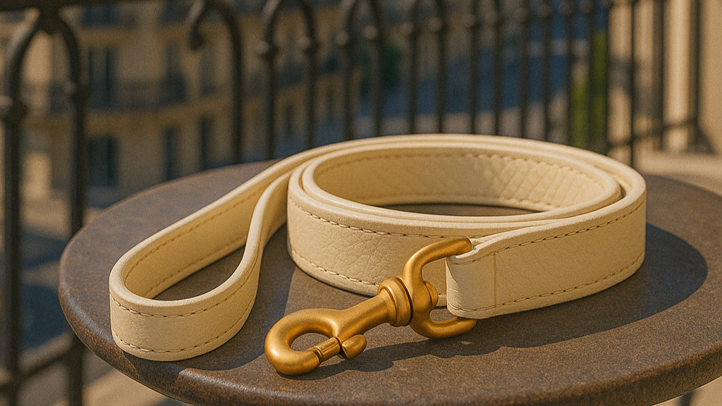 Correa de cuero Crema.