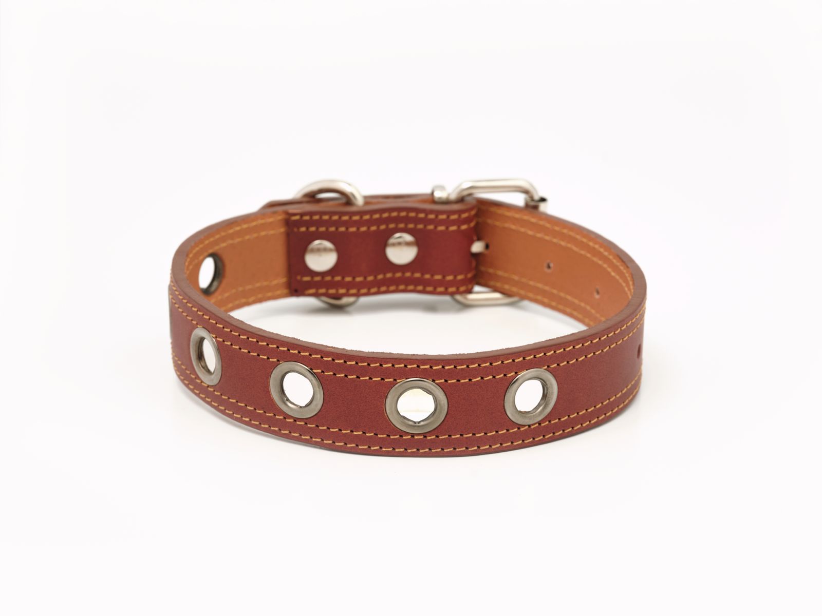 Collar para perros en cuero de vacuno Clasic Daphne