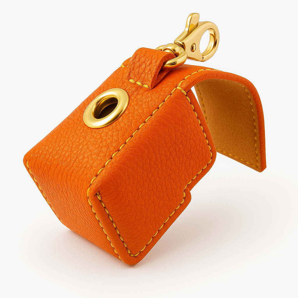 Portabolsas Luxury Cuero Naranja