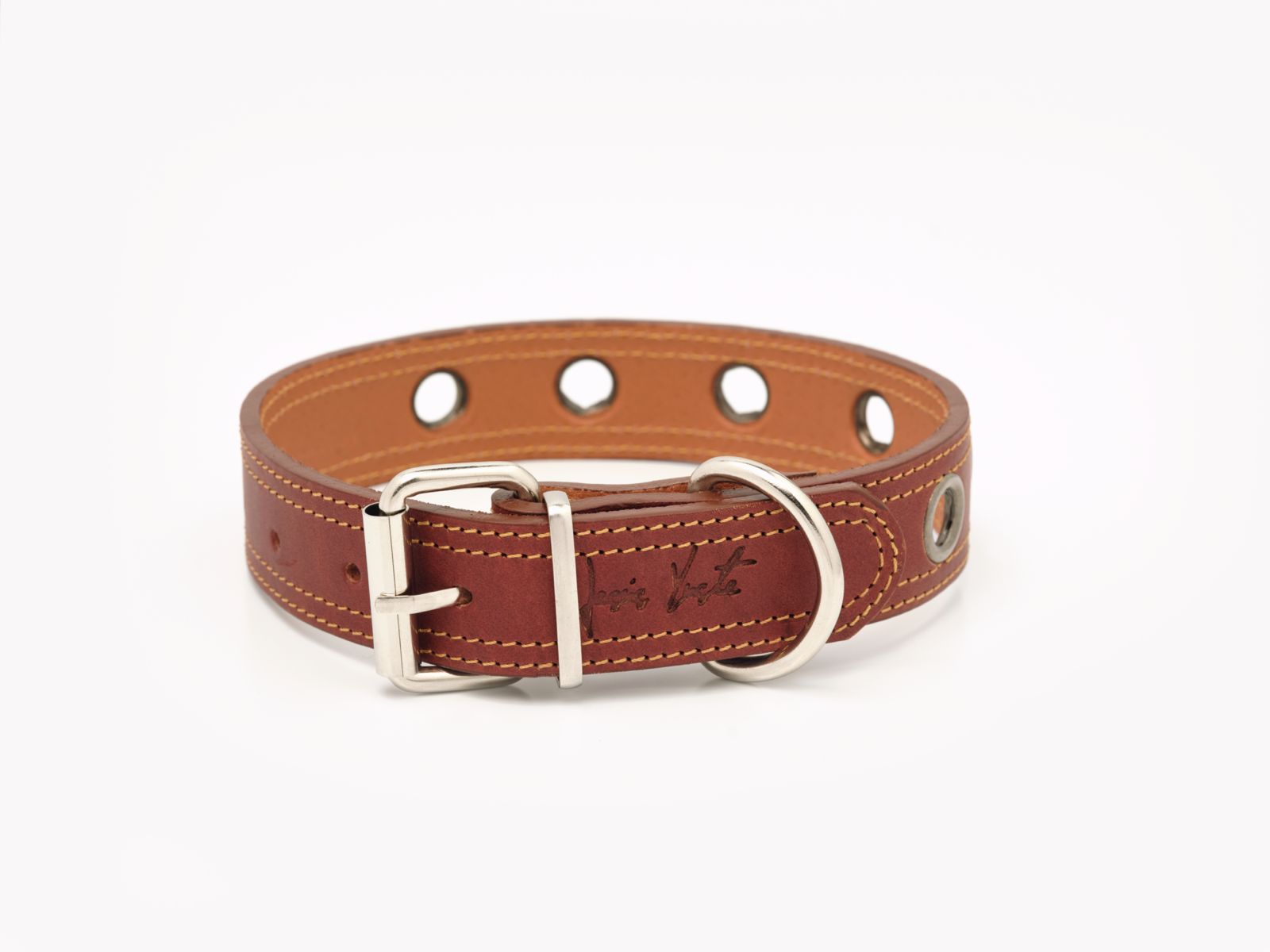 Collar para perros en cuero de vacuno Clasic Daphne