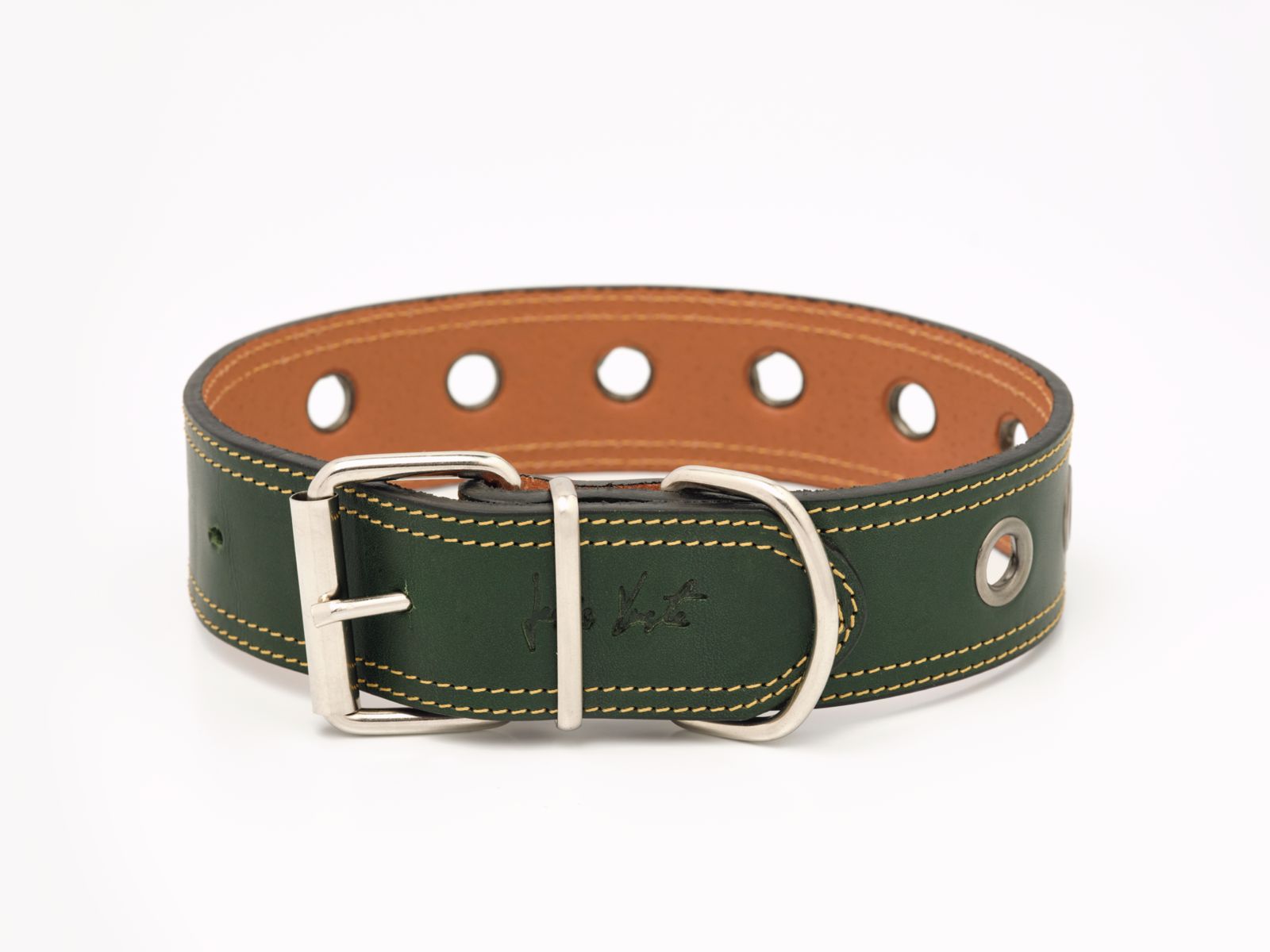 Collar para perros en cuero de vacuno Clasic Daphne