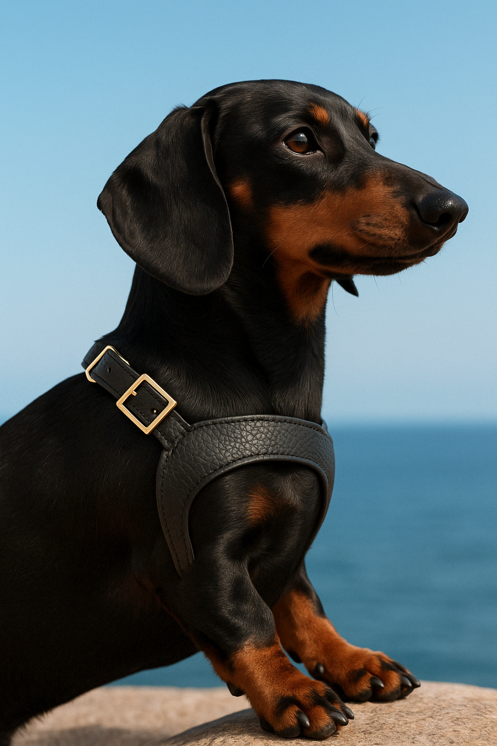 Arnés perro de Cuero Marrón