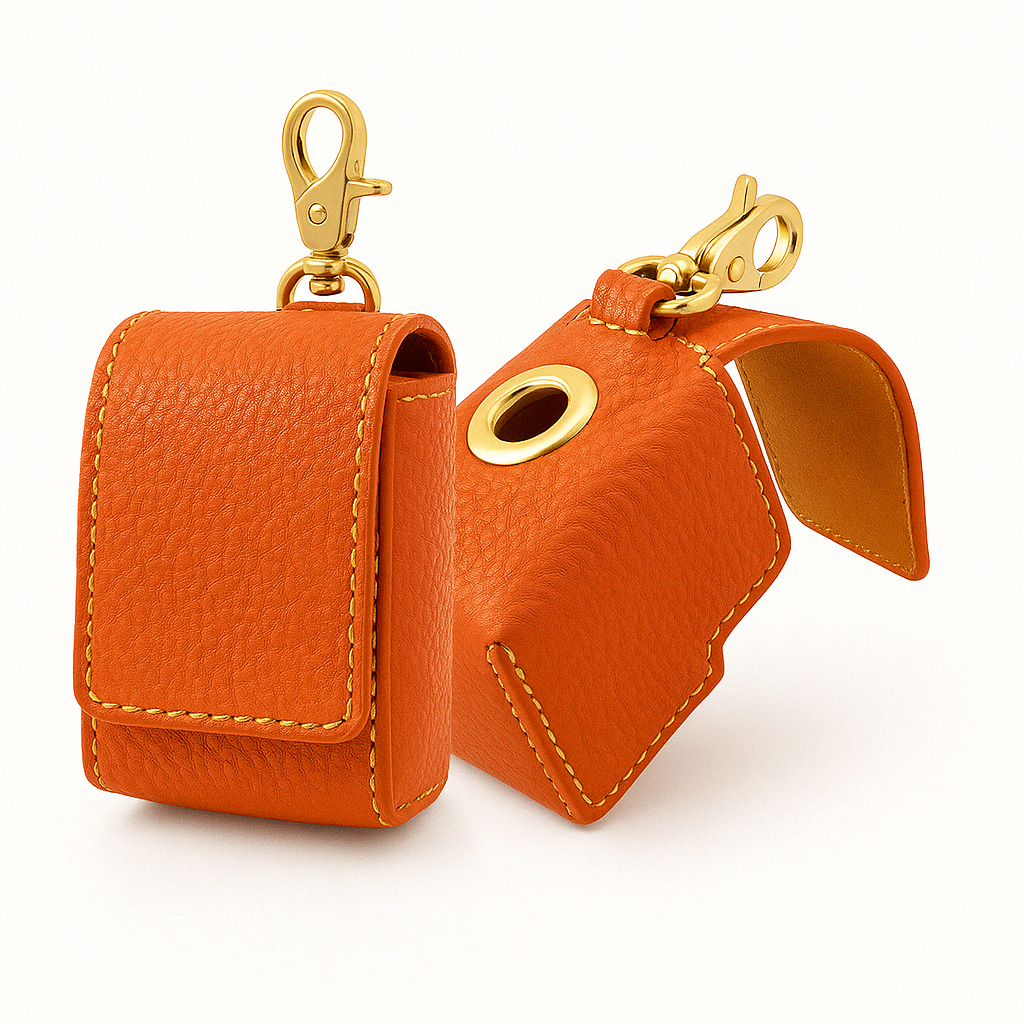 Portabolsas Luxury Cuero Naranja