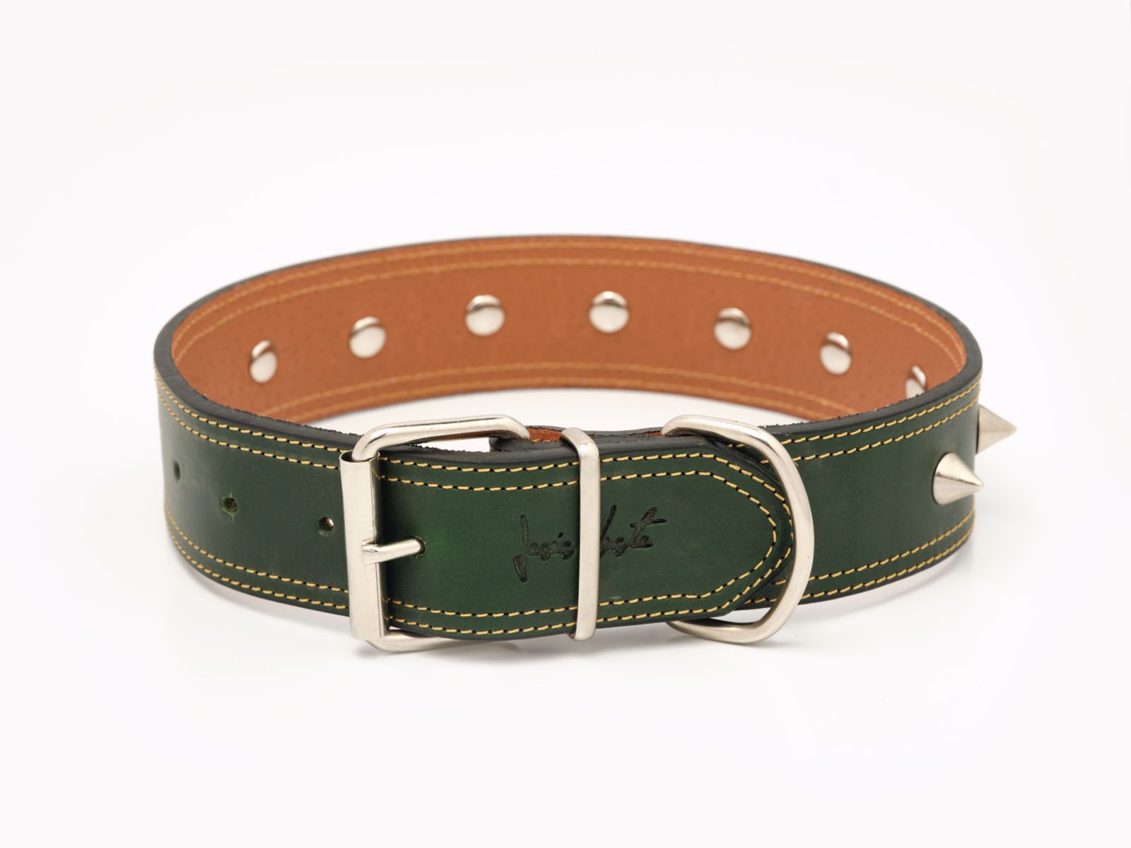 Collar para perros en cuero de vacuno Clasic Athena