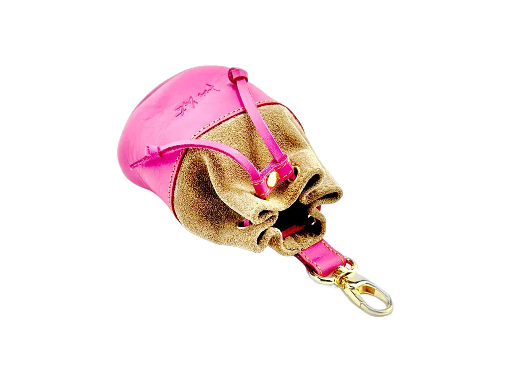 Bolsa de golosinas colección "Chic is Pink" en cuero rosa.