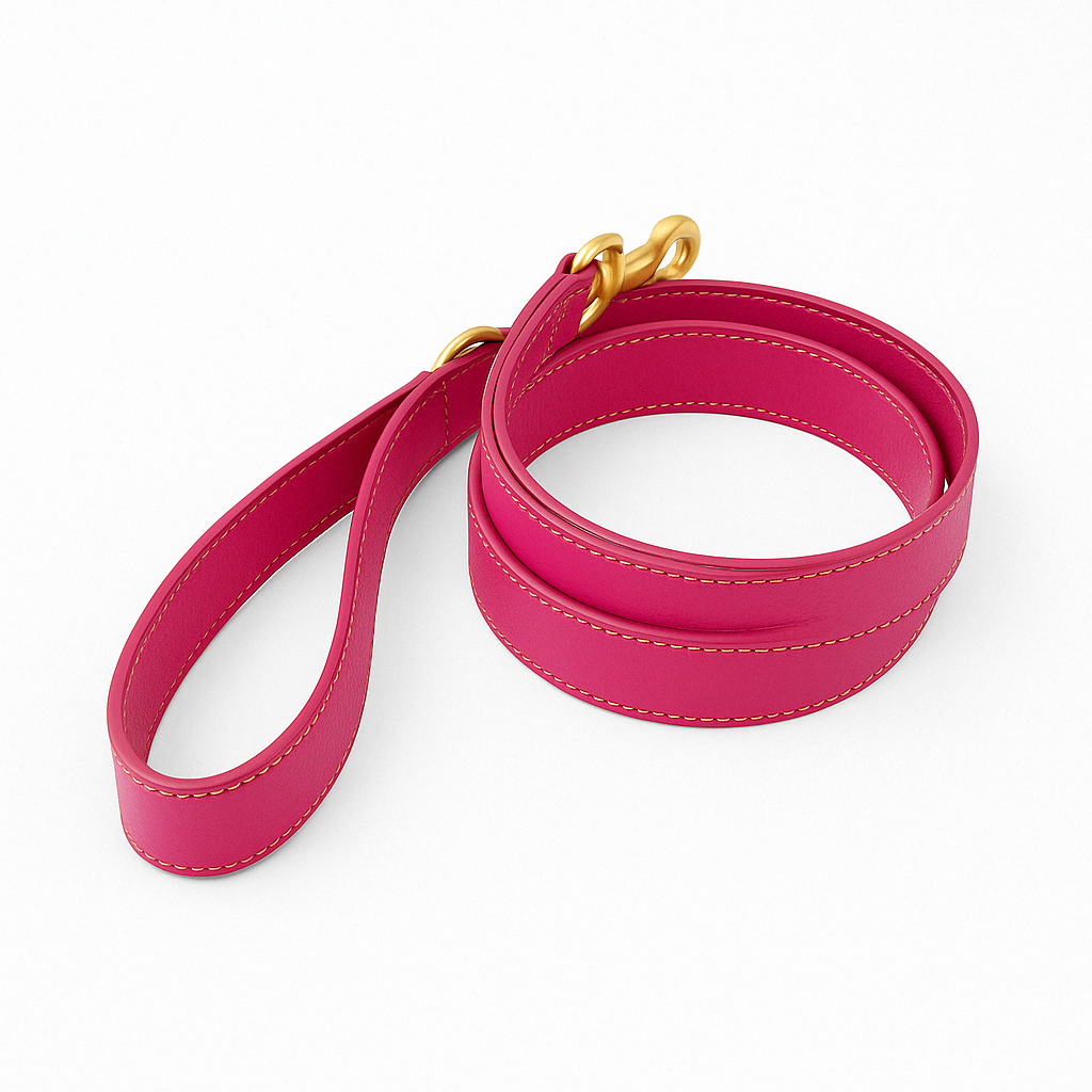 Correa de cuero de alta calidad para perro Colección Chic is Pink
