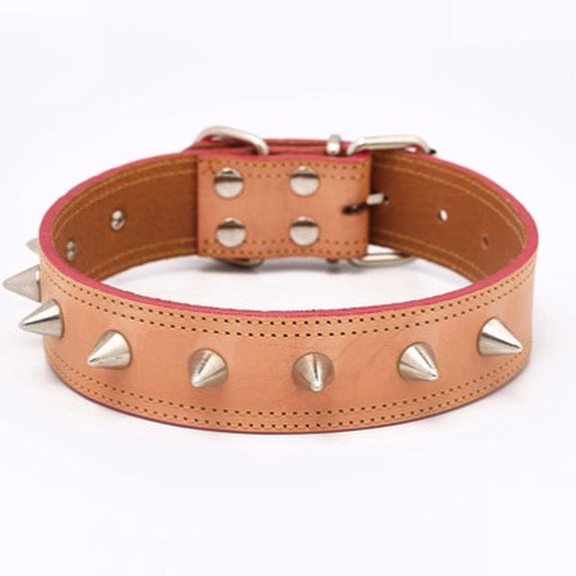 Collar para perros en cuero de vacuno Clasic Athena