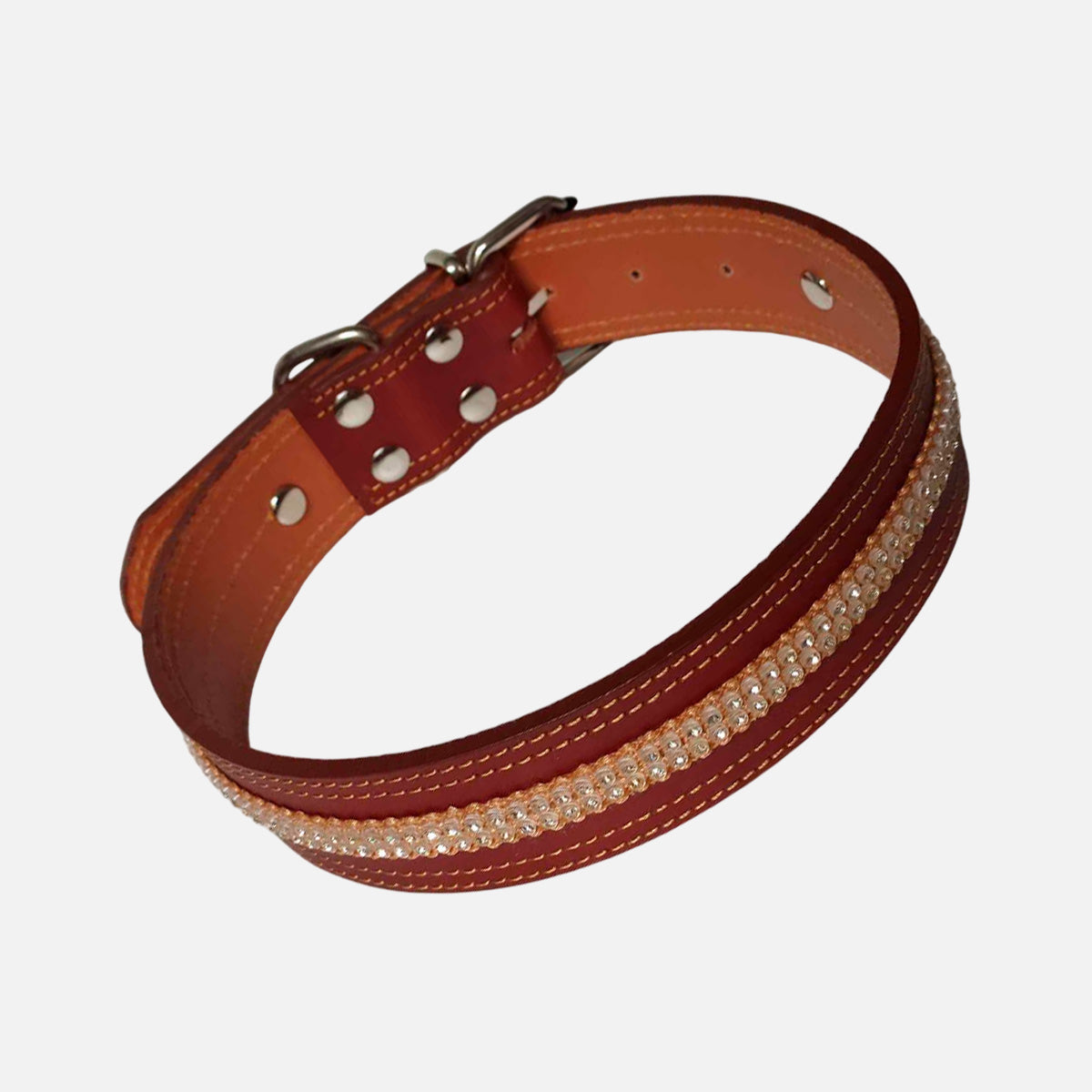 Collar para perros en cuero de vacuno Clasic Gaia