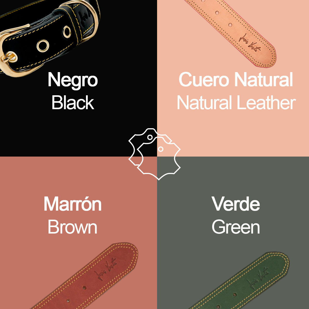 Collar para perros en cuero París Seine