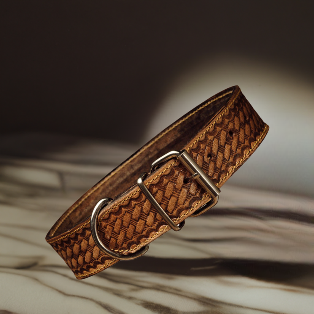 Collar para perros en cuero de vacuno Clasic Helios