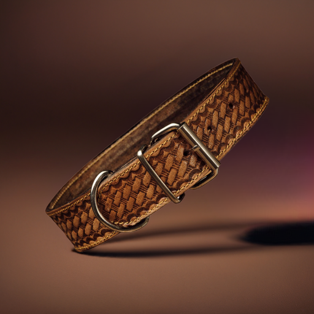 Collar para perros en cuero de vacuno Clasic Helios