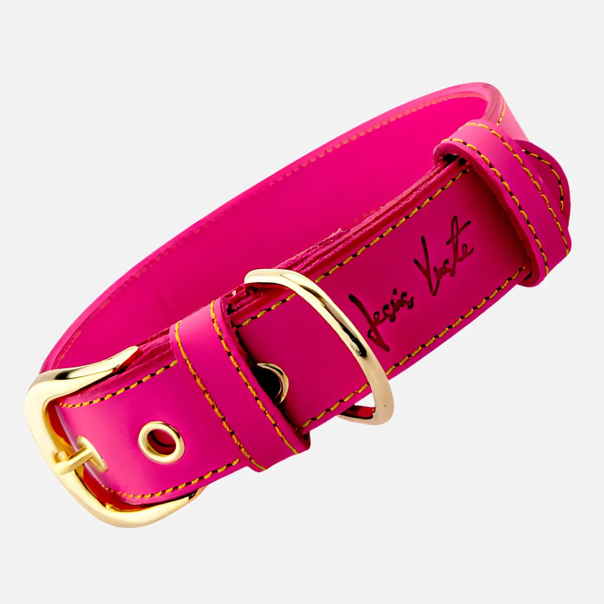 Collar de cuero para perros Colección "Chic is Pink" 