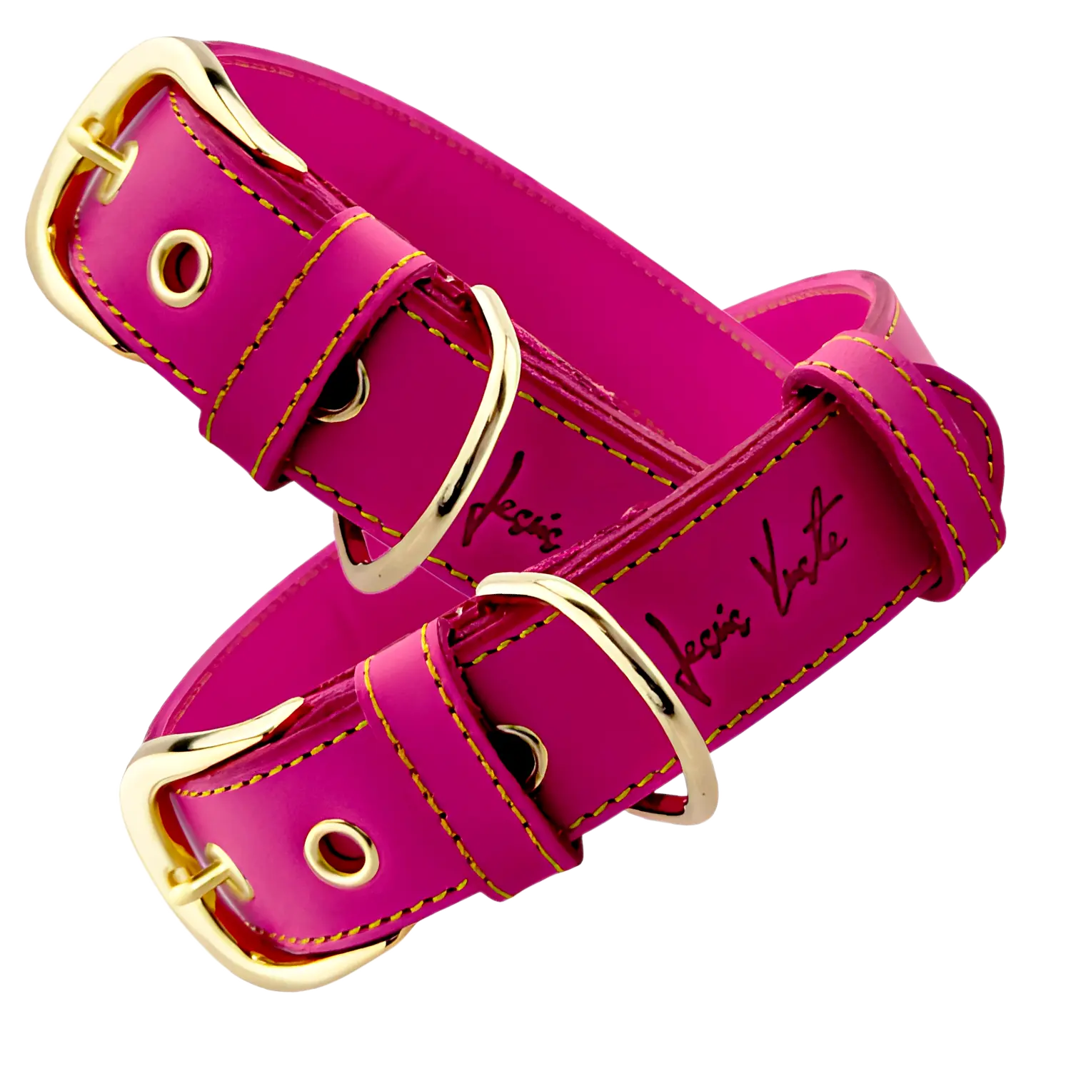 Collar de cuero para perros Colección "Chic is Pink" 